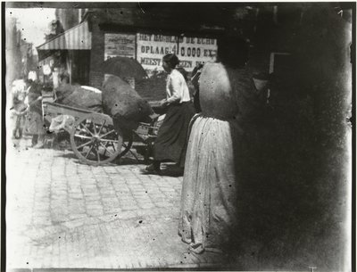Aktywność na Houtkopersdwarsstraat i Jodenbreestraat w Amsterdamie autorstwa George Hendrik Breitner
