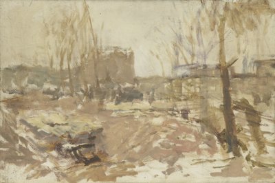 Plac budowy przy De Clercqstraat autorstwa George Hendrik Breitner