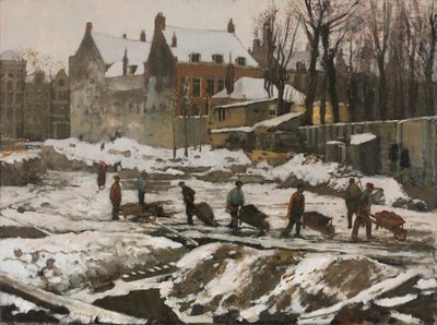 Plac budowy w Amsterdamie, ok. godz. 1902. autorstwa George Hendrik Breitner