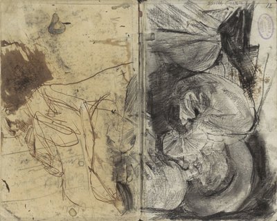 Pijący mężczyzna w XVII-wiecznej odzieży i siedzący mężczyzna autorstwa George Hendrik Breitner