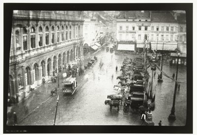Widok na Dworzec Północny i Place Rogier w Brukseli autorstwa George Hendrik Breitner
