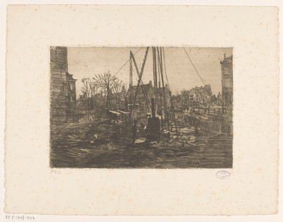 Prace palowe na Raadhuisstraat w Amsterdamie autorstwa George Hendrik Breitner