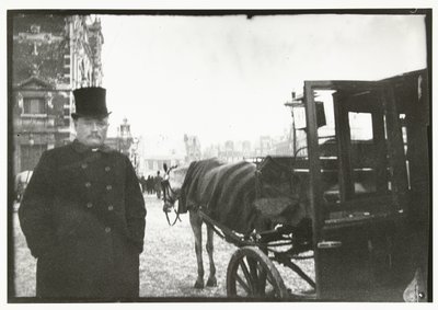 Konie z bryczką na Leidseplein w Amsterdamie autorstwa George Hendrik Breitner