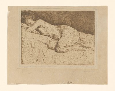 Półleżąca nagość kobieca autorstwa George Hendrik Breitner