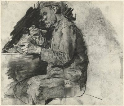 Żołnierz jedzący posiłek autorstwa George Hendrik Breitner