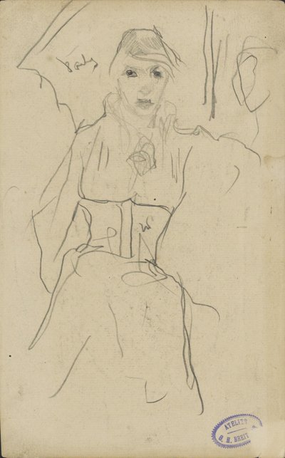 stojąca kobieta autorstwa George Hendrik Breitner