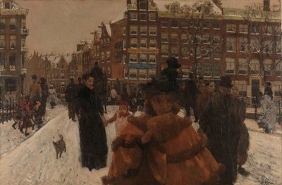 Most Singela przy Paleisstraat w Amsterdamie Most nad Singel przy Paleisstraat, Amsterdam autorstwa George Hendrik Breitner