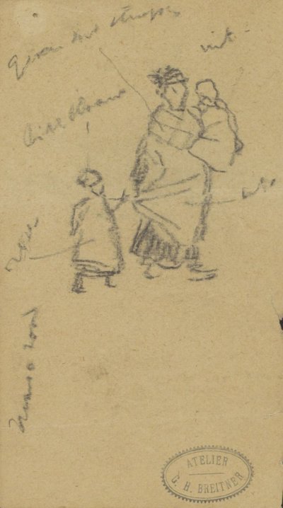 Kobieta z dwójką dzieci autorstwa George Hendrik Breitner
