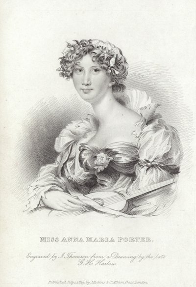 Anna Maria Porter, angielska poetka i powieściopisarka autorstwa George Henry (after) Harlow