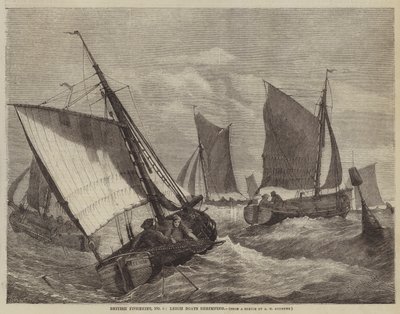 Brytyjskie rybołówstwo, nr 6, krewetkowanie Leigh Boats autorstwa George Henry Andrews