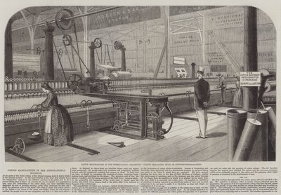 Manufaktura bawełny na wystawie międzynarodowej, samoczynny muł Platta, czy maszyna do przędzenia bawełny autorstwa George Henry Andrews