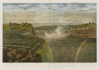 Wodospad Niagara od strony amerykańskiej (chromolitho) autorstwa George Henry Andrews