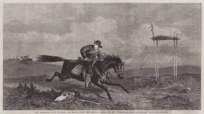 American Pony Express, w drodze z rzeki Missouri do San Francisco autorstwa George Henry Andrews