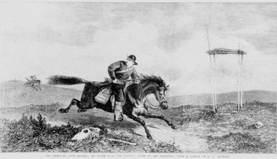American Pony Express, w drodze z rzeki Missouri do San Francisco autorstwa George Henry Andrews