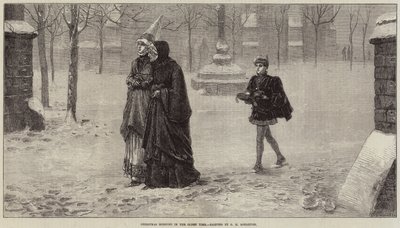 Świąteczny poranek w dawnych czasach autorstwa George Henry Boughton