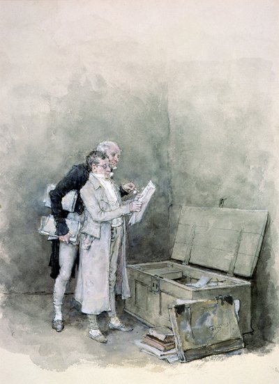 Skrzynia z aktami autorstwa George Henry Boughton