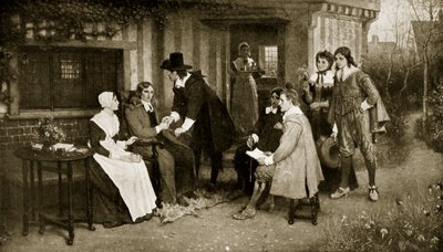 Spotkanie Miltona i Andrew Marvella, ilustracja z „Hutchinson