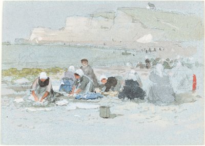 Praczki na plaży w Etretat autorstwa George Henry Boughton