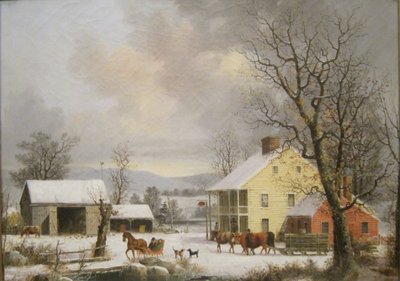 Zima na wsi (1857) autorstwa George Henry Durrie