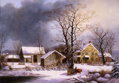 Zima na wsi, 1862 autorstwa George Henry Durrie