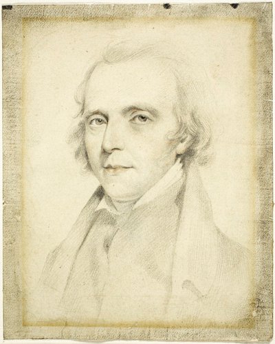 Portret Johna Flaxmana, R.A. autorstwa George Henry Harlow