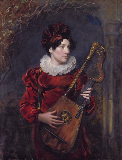 Portret Kitty Stephens, późniejszej hrabiny Essex (1794 - 1882) autorstwa George Henry Harlow