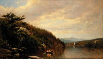 Pływanie łodzią po jeziorze George autorstwa George Henry Smillie