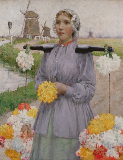 Holenderska dziewczyna z kwiatami autorstwa George Hitchcock