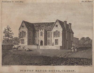 Pyrton Manor House, Oxfordshire (grawerowanie) autorstwa George Hollis
