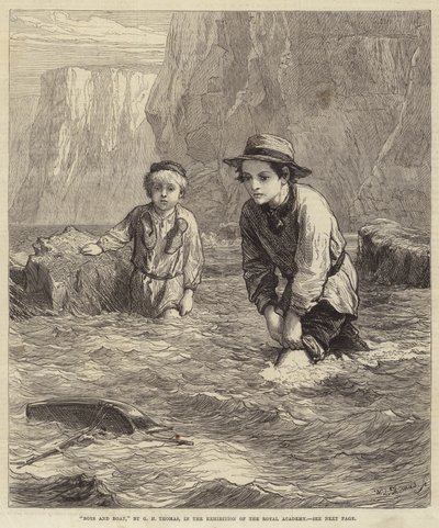 Chłopcy i łódź autorstwa George Housman Thomas