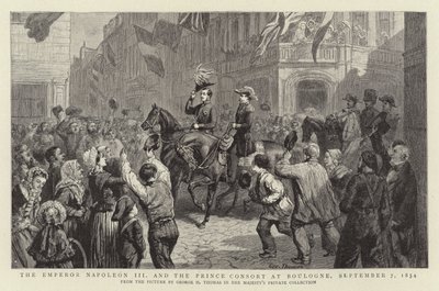 Cesarz Napoleon III i książę małżonek w Boulogne, 7 września 1854 r. autorstwa George Housman Thomas