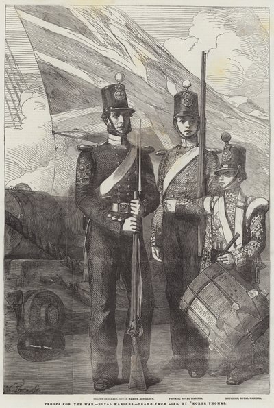 Oddziały na wojnę, Royal Marines autorstwa George Housman Thomas