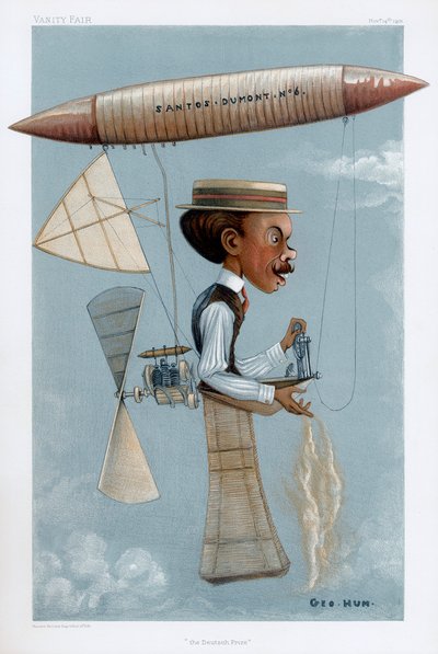 Alberto Santos-Dumont, brazylijski pionier lotnictwa, 1901 autorstwa George Hum