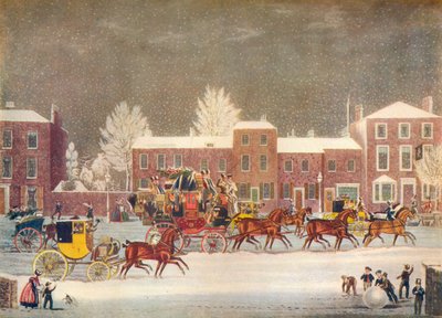 Zbliżanie się do Bożego Narodzenia, XIX w. autorstwa George Hunt