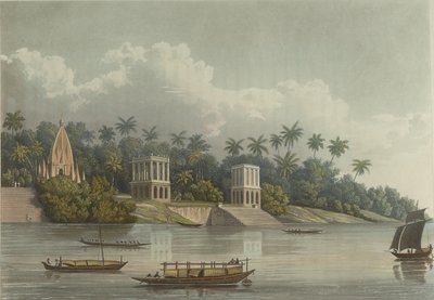 Pagody hinduskie poniżej Barrackpore nad Gangesem autorstwa George Hunt