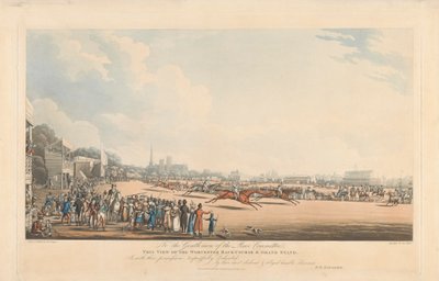 Widok na tor wyścigowy Worcester i trybunę autorstwa George Hunt