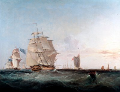 Kupcy i inne statki na kanale La Manche, XIX w. autorstwa George Hyde Chambers