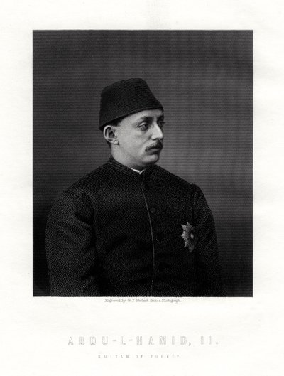 Abd-ul-Hamid II, ostatni sułtan Imperium Osmańskiego, XIX wiek. autorstwa George J. Stodart