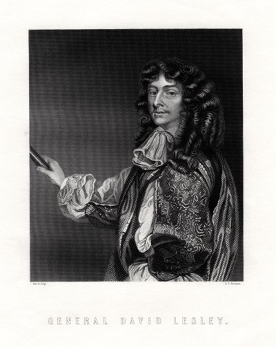 David Leslie, Lord Newark, oficer kawalerii i generał w angielskiej wojnie domowej, XIX wiek autorstwa George J. Stodart