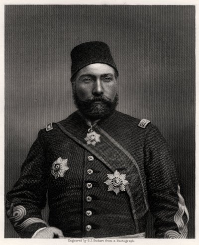 Osman Nuri Pasza, feldmarszałek Imperium Osmańskiego, XIX w. autorstwa George J. Stodart