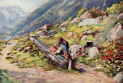 W dolinie Chamonix (kolor lito) autorstwa George Jackson Flemwell