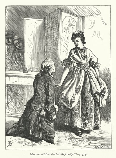 Ilustracja do She Stoops To Conquer (rycina) autorstwa George John Pinwell