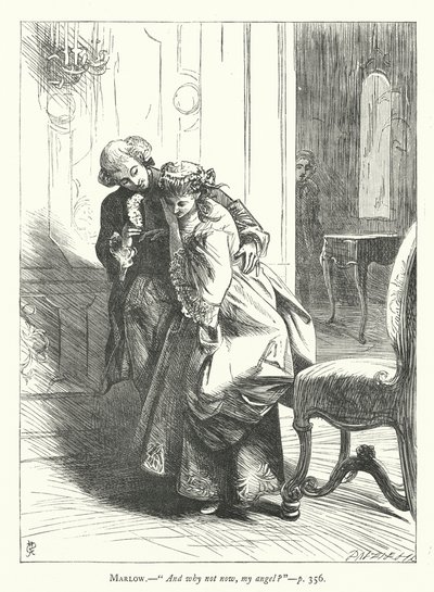 Ilustracja do She Stoops To Conquer (rycina) autorstwa George John Pinwell