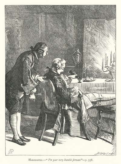 Ilustracja do She Stoops To Conquer (rycina) autorstwa George John Pinwell