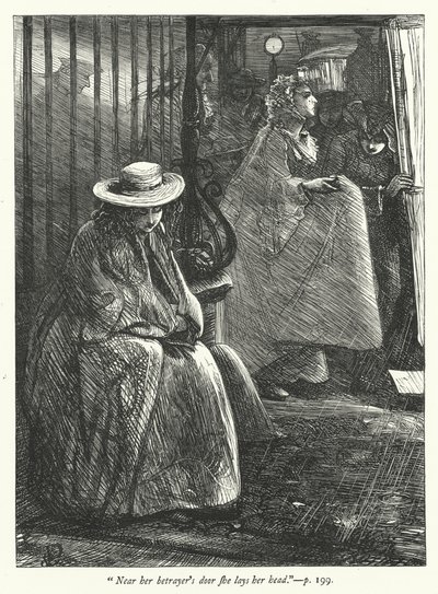 Ilustracja do Opuszczonej wioski (rycina) autorstwa George John Pinwell
