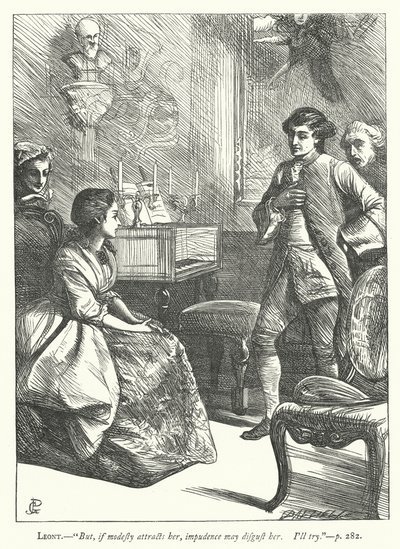 Ilustracja do Człowieka dobrodusznego (rycina) autorstwa George John Pinwell