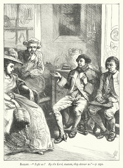Ilustracja do Człowieka dobrodusznego (rycina) autorstwa George John Pinwell