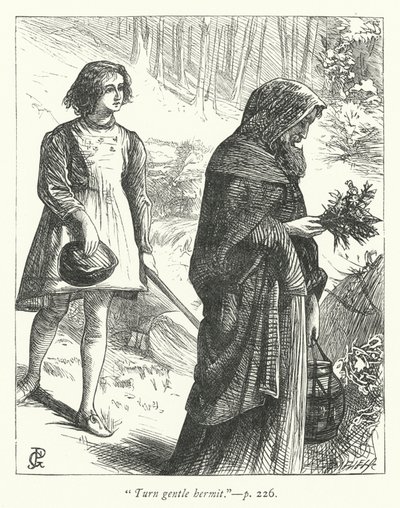 Ilustracja do Pustelnika (rycina) autorstwa George John Pinwell