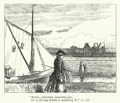 Ilustracja do Podróżnika (grafika) autorstwa George John Pinwell