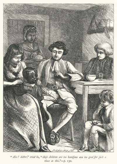 Ilustracja do Wikariusza z Wakefield (grafika) autorstwa George John Pinwell